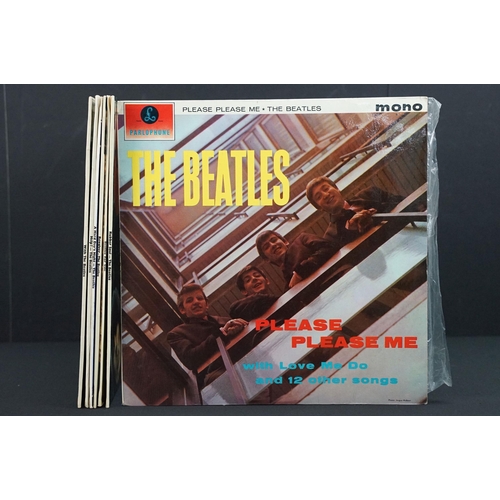 156 - Vinyl - 4 The Beatles original UK mono LPs (yellow Parlophone) to include Please Please Me, Rubber S... 