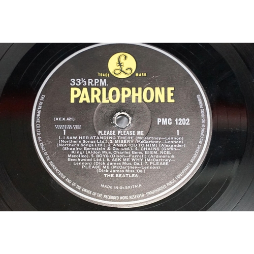 156 - Vinyl - 4 The Beatles original UK mono LPs (yellow Parlophone) to include Please Please Me, Rubber S... 