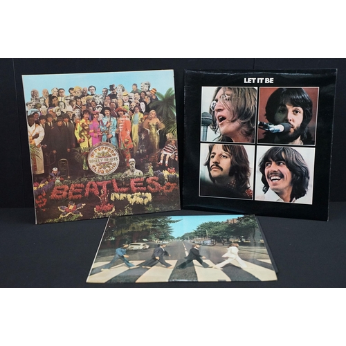 157 - Vinyl - 3 The Beatles original UK LPs to include Sgt Pepper (wide spine mono, red flame inner, cut-o... 