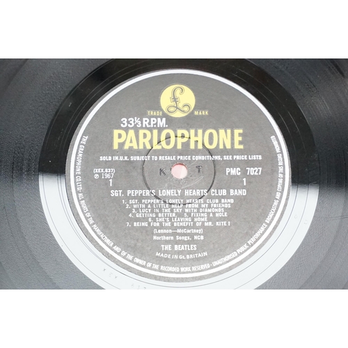 157 - Vinyl - 3 The Beatles original UK LPs to include Sgt Pepper (wide spine mono, red flame inner, cut-o... 