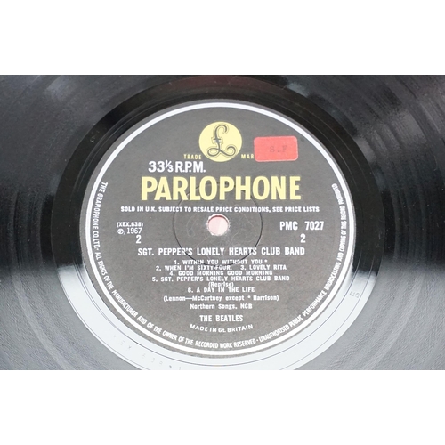 157 - Vinyl - 3 The Beatles original UK LPs to include Sgt Pepper (wide spine mono, red flame inner, cut-o... 