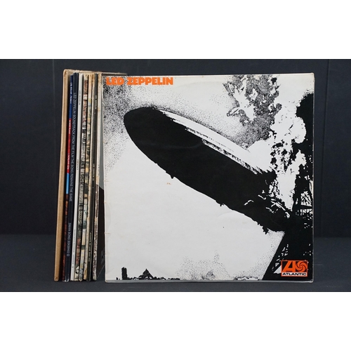 164 - Vinyl - 9 Led Zeppelin / 1 Robert Plant LPs to include I (plum labels), II (plum labels), III (worki... 