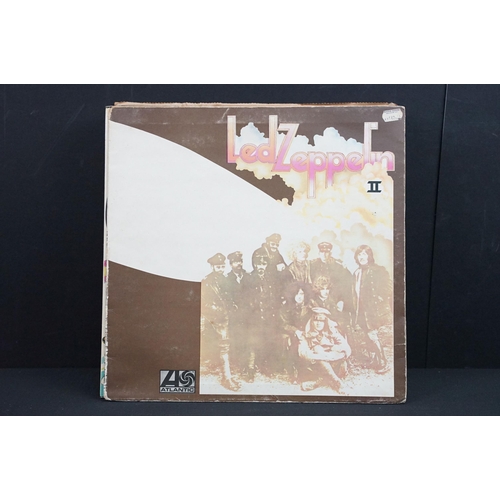 164 - Vinyl - 9 Led Zeppelin / 1 Robert Plant LPs to include I (plum labels), II (plum labels), III (worki... 