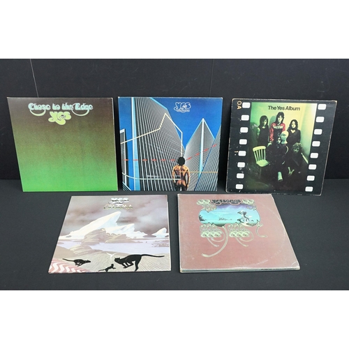 166 - Vinyl - 11 Yes LPs to include White Album (private pressing on Offshore Records), The Yes Album (plu... 