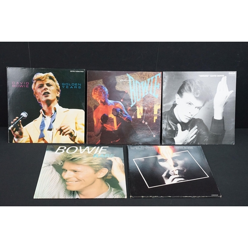 167 - Vinyl - 18 David Bowie LPs spanning his career to include Space Oddity (with poster), Aladdin Sane, ... 