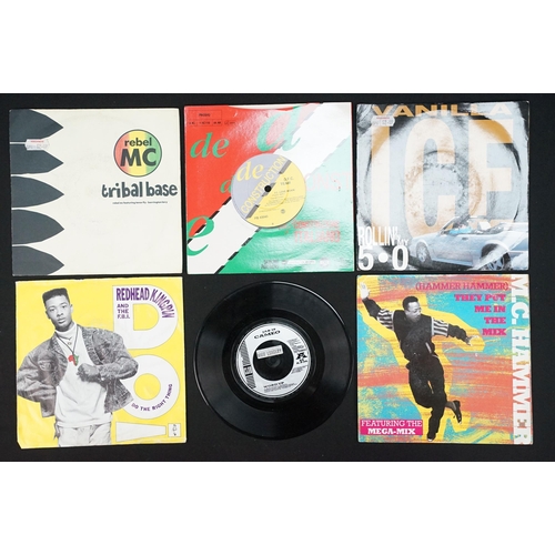 345 - Vinyl - 30 Hip Hop / Rap UK pressing 7” singles to include: Run DMC, Arrested Development x 2, De La... 