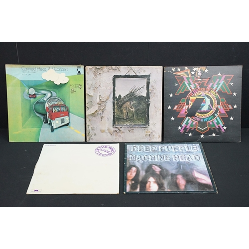 390 - Vinyl - 25 Rock & Pop LPs to include Led Zeppelin x 2 (both plum labels), Hawkwind, Canned Heat, Dee... 