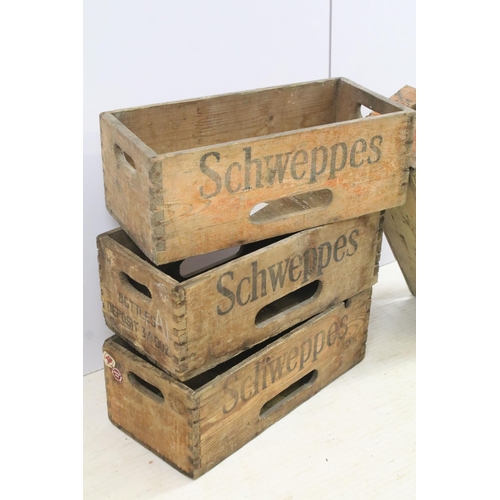 567A - Four early 20th century Schweppes crates, each approx 17.5cm high x 47cm wide x 22cm deep