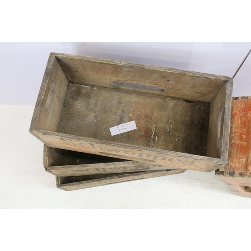 567A - Four early 20th century Schweppes crates, each approx 17.5cm high x 47cm wide x 22cm deep