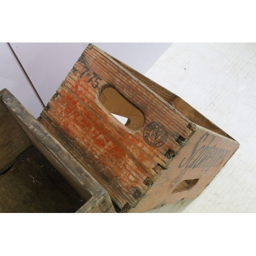 567A - Four early 20th century Schweppes crates, each approx 17.5cm high x 47cm wide x 22cm deep