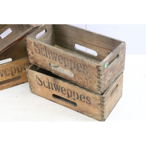 568 - Four early 20th century Schweppes crates, each approx 17.5cm high x 47cm wide x 22cm deep