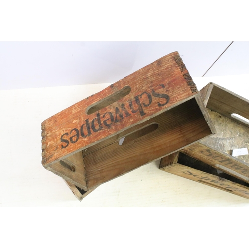 568 - Four early 20th century Schweppes crates, each approx 17.5cm high x 47cm wide x 22cm deep