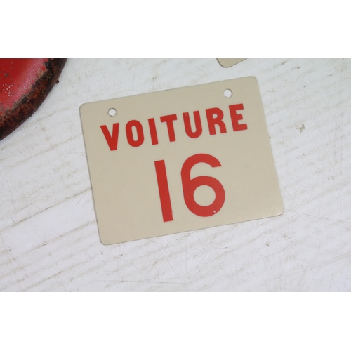 423 - Cloture Electrique Clotseul Agence metal sign, Voiture 16 & Voiture 35 signs, padded Classic garage ... 