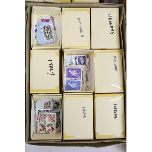 417 - Collection of assorted world kilo ware stamps organised by country. Countries to include West German... 