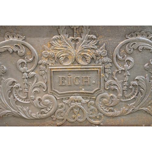 438 - Unusual 19th century Continental cast iron sectional stove of graduated three tiered form, the botto... 