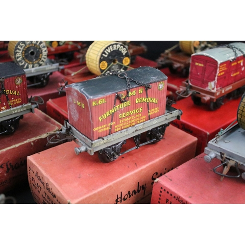174 - 24 Boxed Hornby O gauge items of rolling stock to include 21 x Flat Truck and 3 x Low Sided Wagon, f... 