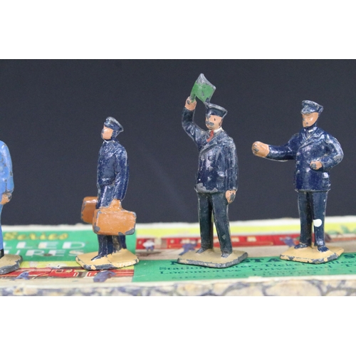 187 - Two boxed Hornby Series O gauge Modelled Miniatures metal trackside figure sets to include No 1 Stat... 