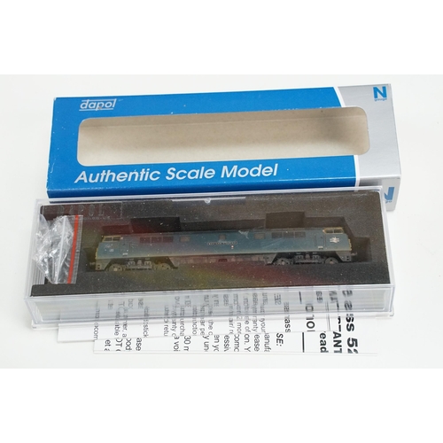 22 - Two cased Dapol N gauge locomotives to include ND099P Class 86 86606 Triple Grey Freightliner and 2D... 