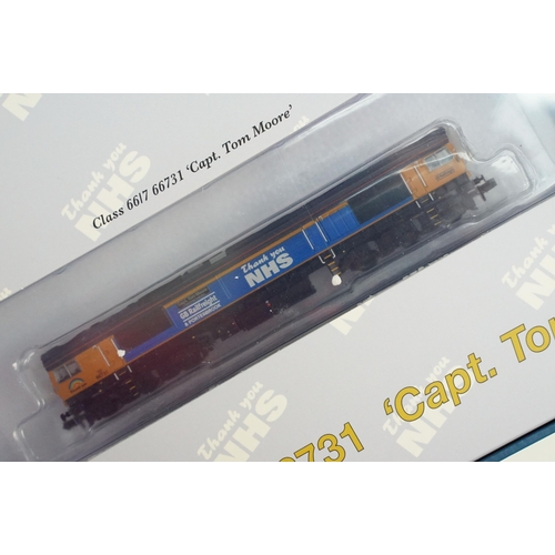 50 - Boxed Bachmann OO gauge 371-396K Pride of Britain 66731 Capt Tom Moore Special Collectors Edition tr... 