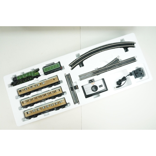 51 - Boxed Hornby OO gauge R1167 The Flying Scotsman train set, complete, sticker removal to box