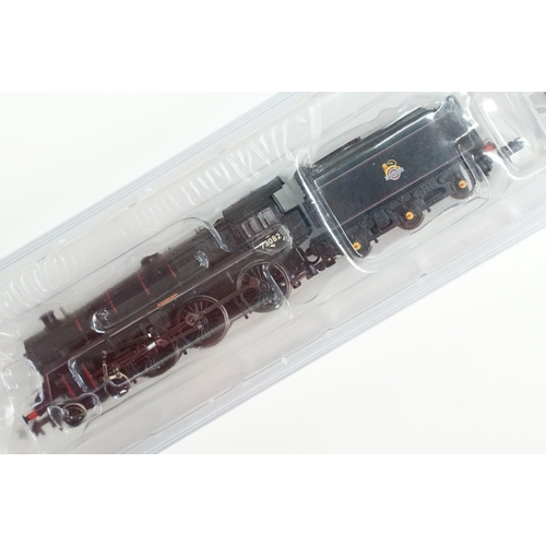 9 - Two cased / boxed Graham Farish N gauge locomotives to include 372-727 BR Standard Class 5MT 73082 B... 