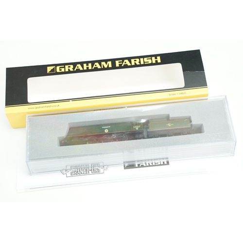 9 - Two cased / boxed Graham Farish N gauge locomotives to include 372-727 BR Standard Class 5MT 73082 B... 