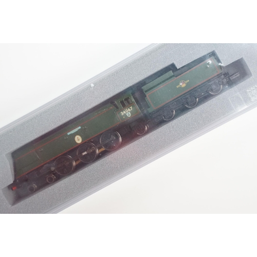 9 - Two cased / boxed Graham Farish N gauge locomotives to include 372-727 BR Standard Class 5MT 73082 B... 