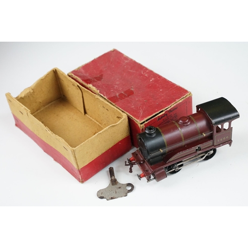 209 - Group of Hornby O gauge model railway to include boxed No 1 501 Clockwork Locomotive in LMS maroon w... 