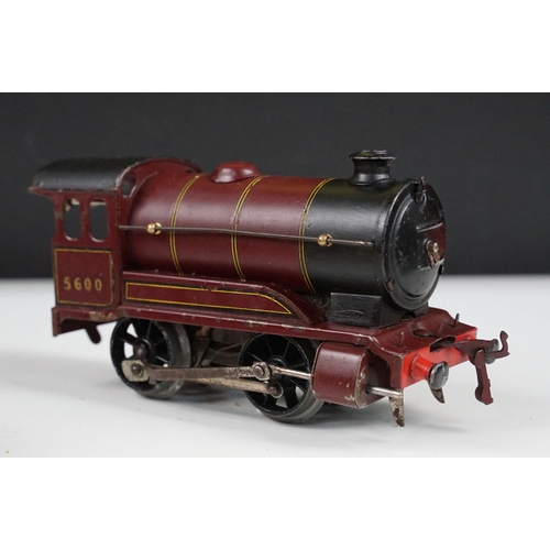 209 - Group of Hornby O gauge model railway to include boxed No 1 501 Clockwork Locomotive in LMS maroon w... 