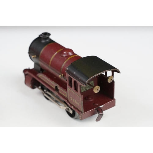 209 - Group of Hornby O gauge model railway to include boxed No 1 501 Clockwork Locomotive in LMS maroon w... 
