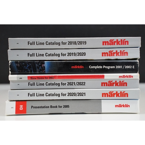 211 - 26 Marklin Full Line / New Items Catalogues plus additional Marklin ephemera (two boxes)