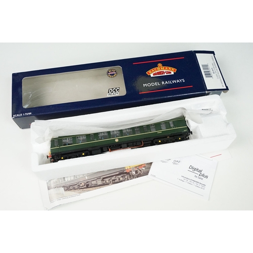 221 - Two boxed Bachmann OO gauge 3 Car DMU sets to include 32-911 Class 108 3 Car DMU BR green with yello... 