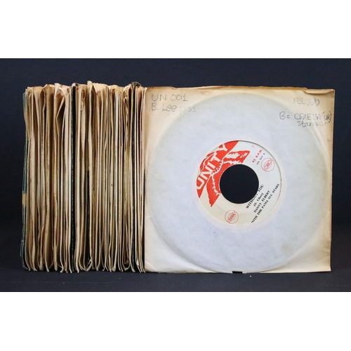 413 - Vinyl - 50 Reggae / Roots / Dub original Jamaican 7” singles mainly from the 1970’s, including test ... 