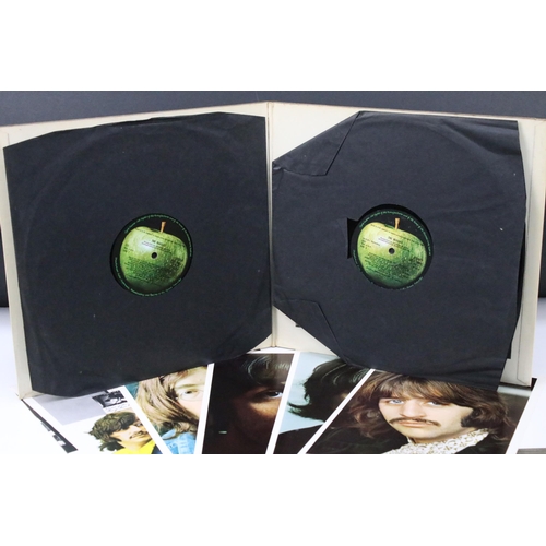 28 - Vinyl - The Beatles White Album (PCS 7067/8) stereo pressing, numbered 0313872, black inners, poster... 