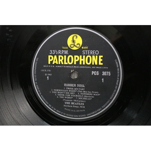 31 - Vinyl - The Beatles Rubber Soul LP (PCS 3075) stereo pressing. The Gramophone Co Ltd and Sold In UK ... 