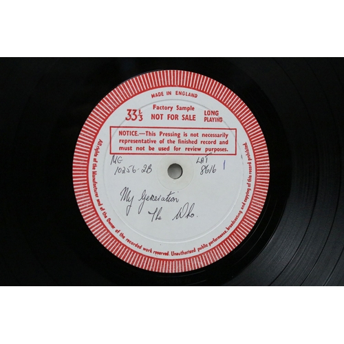 48 - The Who - My Generation LP. Unique test pressing LP and unreleased artwork sleeve. Unreleased origin... 