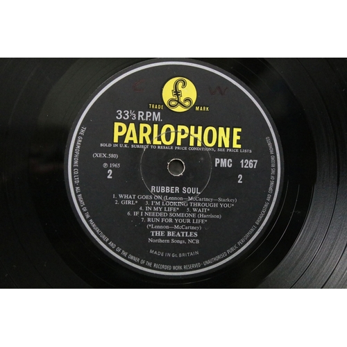 5 - Vinyl - The Beatles Rubber Soul LP on Parlophone records PMC 1267. Original UK 1st pressing 1 / 1 ma... 