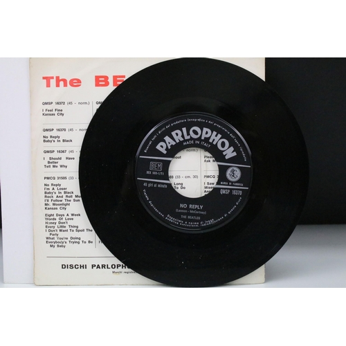 81 - Vinyl - The Beatles - No Reply / Baby’s In Black. Rare Italian only 7” single on Parlophone Records ... 