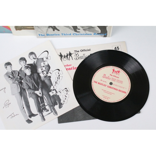 82 - Vinyl - 4 The Beatles singles to include Another Beatles Christmas Record flexi (with newsletter) Ex... 