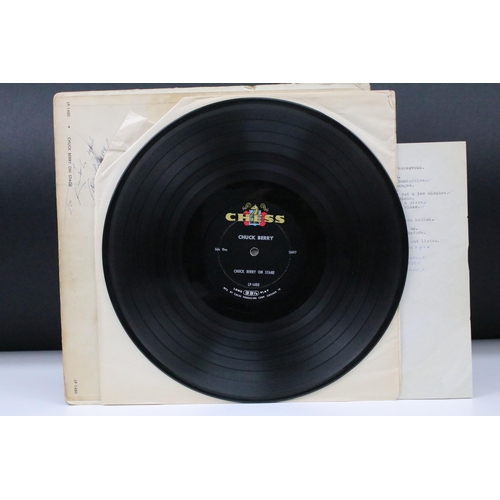 91 - Vinyl / Autograph - Chuck Berry On Stage LP on Chess Records LP 1480, US 1963 pressing with hype sti... 