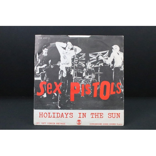 1008 - Vinyl - Sex Pistols – Holidays In The Sun 7” single on Virgin Records VIN 45013. Original Italian 19... 