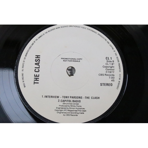 1009 - Vinyl - The Clash – Capital Radio E.P. on CBS - CL1, original UK 1977 N.M.E. promo freebie 7” single... 