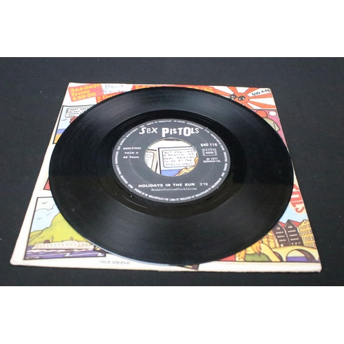 1013 - Vinyl - 5 Sex Pistols 7” singles to include: God Save The Queen (Columbia – YK-90-AX, original 1977 ... 