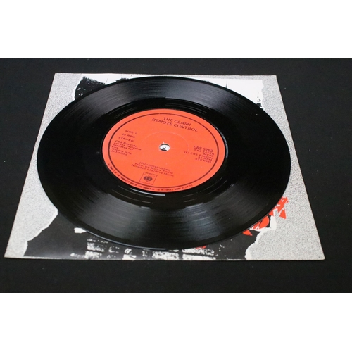 1015 - Vinyl - 2 The Clash foreign pressing 7” singles to include: Remote Control (CBS – CBS 5293, original... 