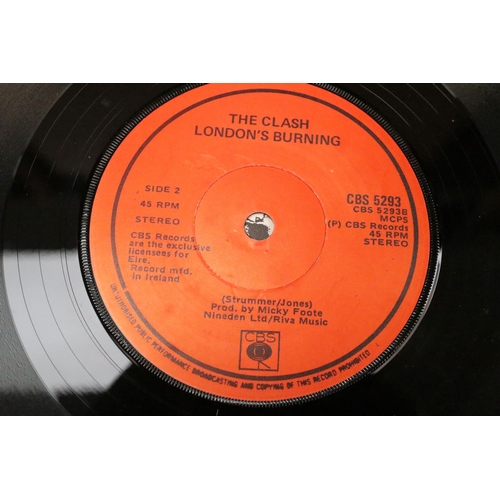 1015 - Vinyl - 2 The Clash foreign pressing 7” singles to include: Remote Control (CBS – CBS 5293, original... 