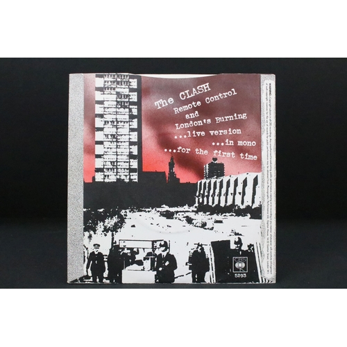 1015 - Vinyl - 2 The Clash foreign pressing 7” singles to include: Remote Control (CBS – CBS 5293, original... 