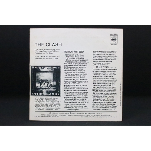 1016 - Vinyl - 2 Spanish pressing The Clash 7” singles to include: White Riot (CBS 5058, original 1977 1st ... 