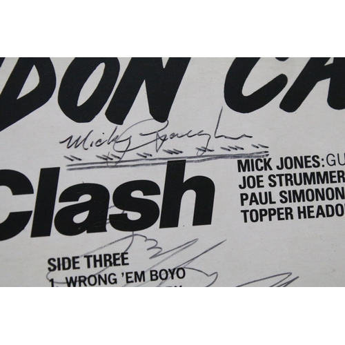 1019 - Vinyl & Autographs - The Clash London Calling LP signed by Paul Simonon & Mick Jones to front, and J... 