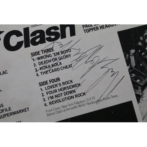 1019 - Vinyl & Autographs - The Clash London Calling LP signed by Paul Simonon & Mick Jones to front, and J... 