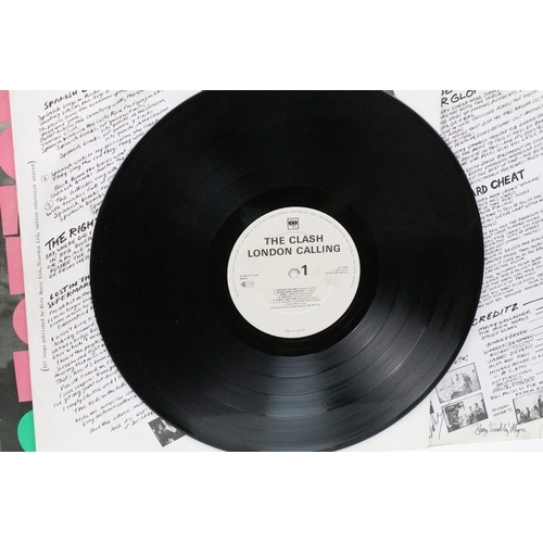 1019 - Vinyl & Autographs - The Clash London Calling LP signed by Paul Simonon & Mick Jones to front, and J... 